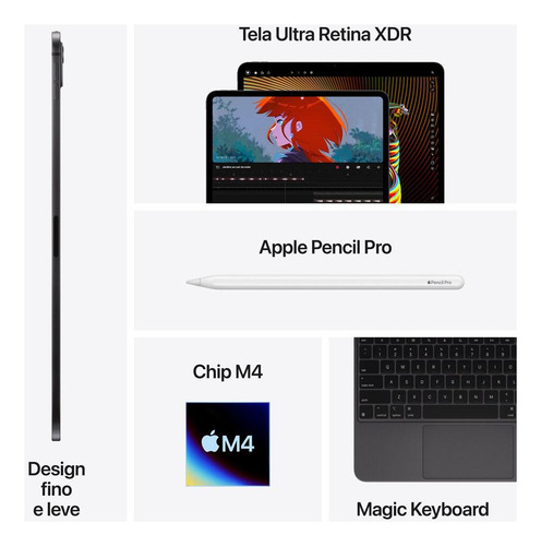 iPad Pro 13 Wi-fi + Cellular 2tb - Prateado