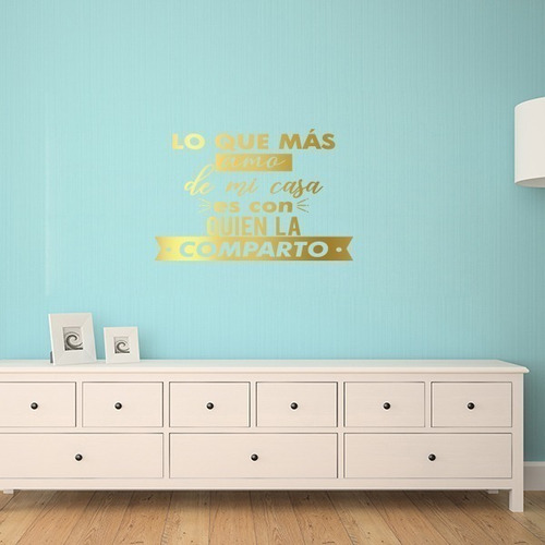 Vinil Decorativo Para Pared Frases Letras Lo Que Mas Amo