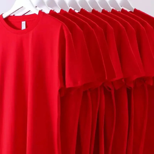 Camiseta De Verano De Manga Corta De Algodón Con Cuello Redo