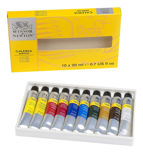 Imagen 2 de 4 de Winsor & Newton Galeria Pintura Acrilica, Tubos De 0.7 fl
