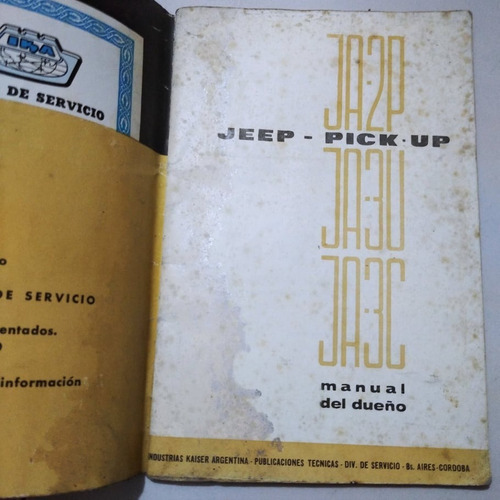 Manual 100% Original De Propietario: Jeep Ika Modelo 1960/61