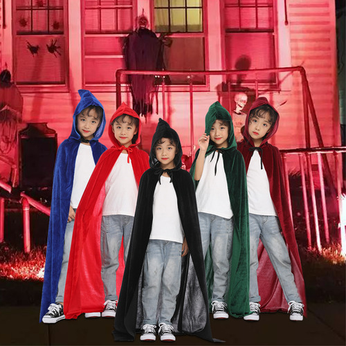 Capa Con Capucha Halloween Niños Unisex Disfraz Cosplay Fies