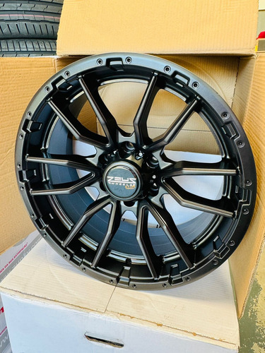 Rodas Aro 20 6x139 Zwat4 Off-road Ranger S10 Hilux / 4 Rodas Cor Preta Fosca
