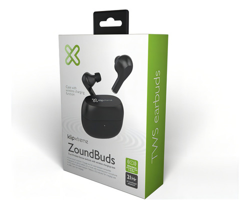 Fones De Ouvido Tws Klip Xtreme Zoundbuds Kte-250 Sem Fio Cor Preto