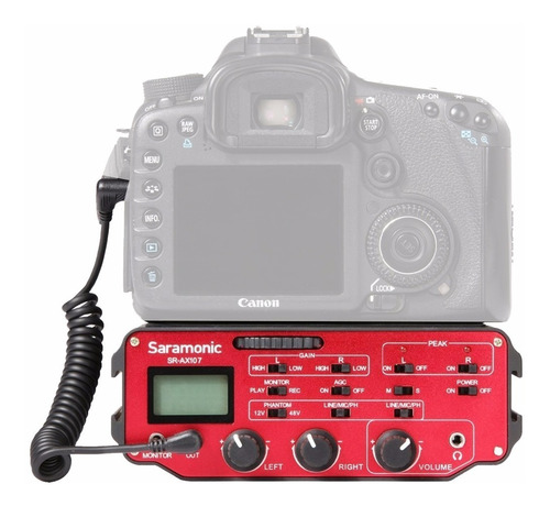 Mixer Audio Mezclador Adaptador P/ Microfono Saramonic Ax107