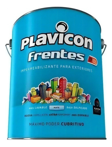 Plavicon Frentes Pintura Latex Impermeable 5 Kg Mataderos Color Ocre