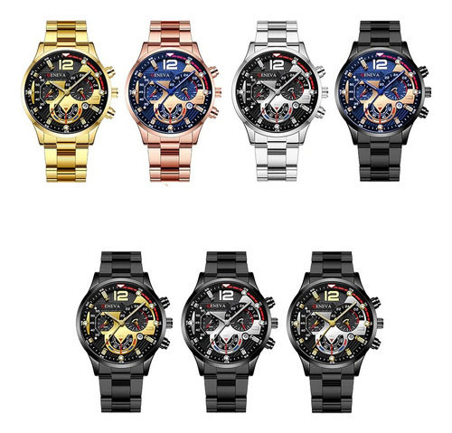 7u Relojes Genvea Hombre Automático Movimiento Cuarzo Regalo