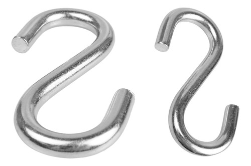 6 Ganchos En S De Acero Inoxidable 304 De 8 Cm De Alta Resis