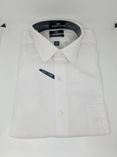 * Camisa Hombre Talla 16-16 1/2, 32/33 Fitted Dockers Blanco