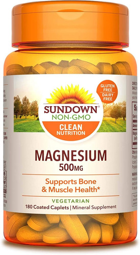 Magnesio 500 Mg Sundown 180 Comprimidos