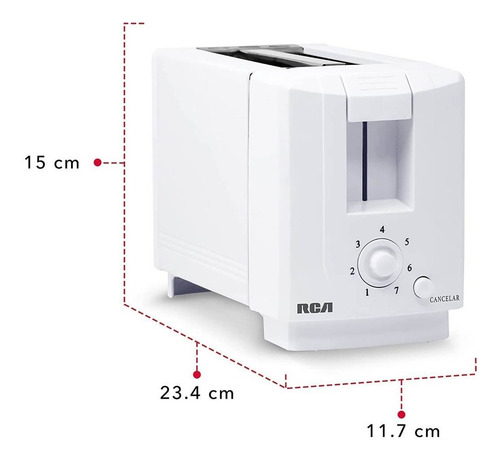 Tostador 7 Niveles Con Apagado Automático Rca Rc-t1