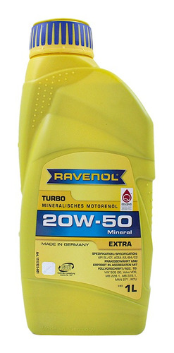 Aceite Ravenol 20w50 1l. Mineral Turbo Extra