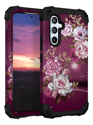 Funda Para Samsung A54 Anti Golpes Flores