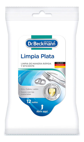 Toallitas Limpia Plata Dr. Beckmann 12 Unid