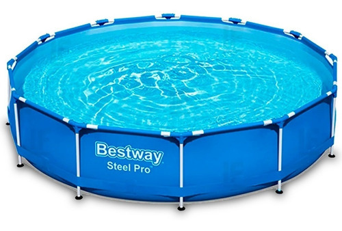 Piscina Estrutural Redonda 6473 Litros 3.66m Azul Bestway Liso