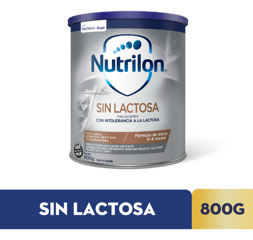 Nutrilon Leche En  Polvo Sin Lactosa Lata X 800grs