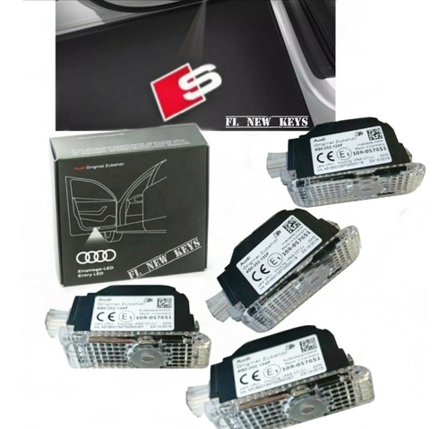 4 Proyectores Luz Led Cortesia Puertas Logo Audi S Original
