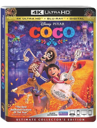 Coco Ultimate Collectors Edition Pelicula 4k Uhd + Blu-ray
