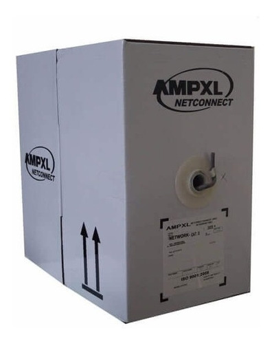 Rollo De Cable Utp Cat6 Ampxl 100 Mts Blanco Cctv