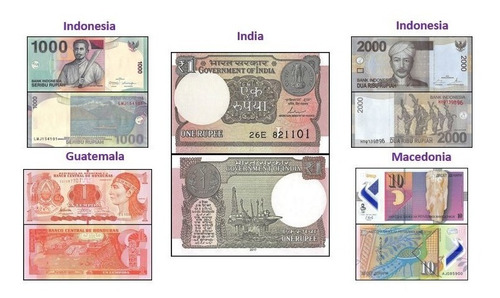 Imagen 6 de 7 de 25 Billetes Nuevos Sin Circular De Todo El Mundo