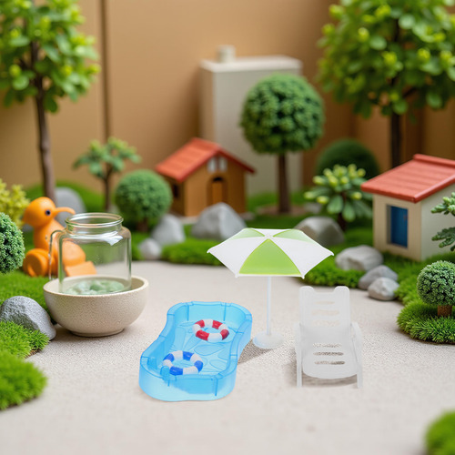 1 Juego De Accesorios Para Piscinas En Miniatura - Dollhouse