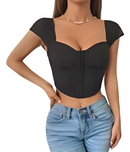 Crop Top Diseño 7325 Black