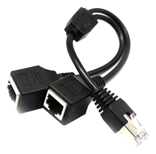 Cable Divisor Rj45 1 Macho A 2 Hembra Ethernet Para Super Ca