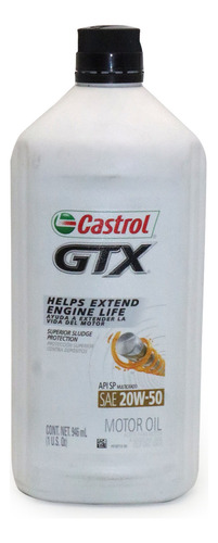 Aceite Lubricante Motor Multigrado Castrol Gtx 20w50 946 Ml