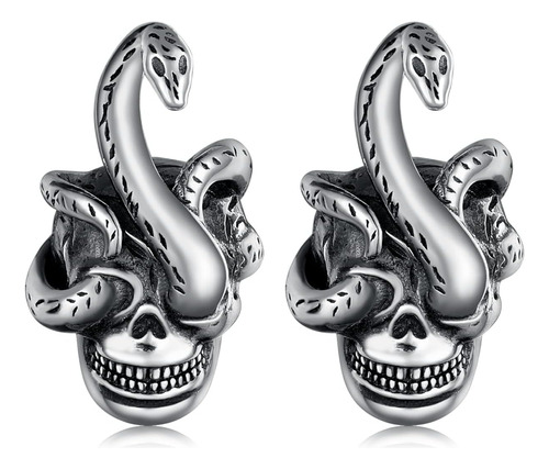 Skull Jewelry Pendientes De Plata De Ley 925 Con Diseño De Y