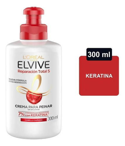 3 Pzas Crema Para Peinar L'oréal Elvive Reparación Total 5 C