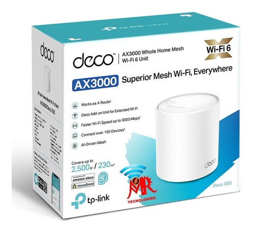 Deco X50 1 Pak Sistema Wi-fi 6 Mesh Ax3000 Para Toda La Casa