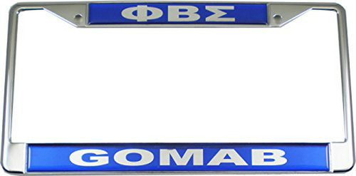 Marco Licencia Phi Beta Sigma Gomab (plata - Auto/camión)