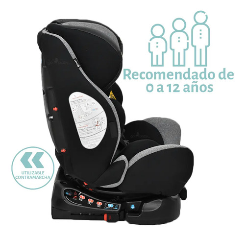Autoasiento Para Carro Safety 1st Multifix Isofix Liso Gris Liso Gris