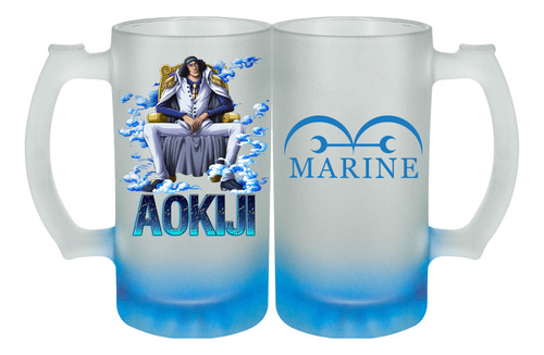 Tarro Cervecero 16oz One Piece Marines Anime 1pz A Elegir