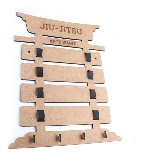 Imagem 1 de 2 de Porta 5 Faixas Jiu-jitsu Gancho Medalhas