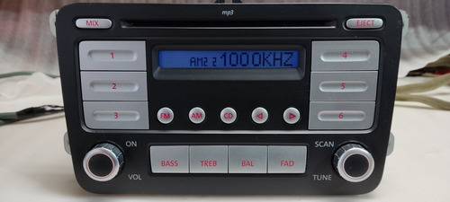 Estereo Am Fm Cd Mp3 Vw Jetta Golf Passat Incluye Codigo (Usado)