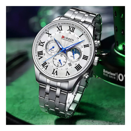 / Reloj Curren Luxury Chronograph Con Calendario Para Hombre
