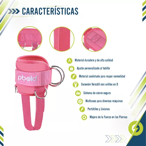 Tobilleras Cable Polea Gym Gimnasio Gluteo Pierna Pbold