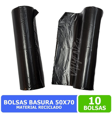 Bolsas Basura Material Reciclado 50x70 - 10 Unidades 