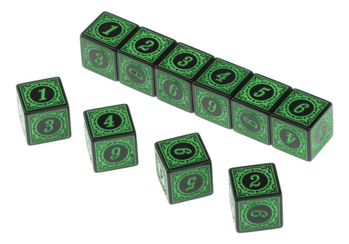 Paquete De 4-10 Dados Acrílicos De 10x De Múltiples Caras