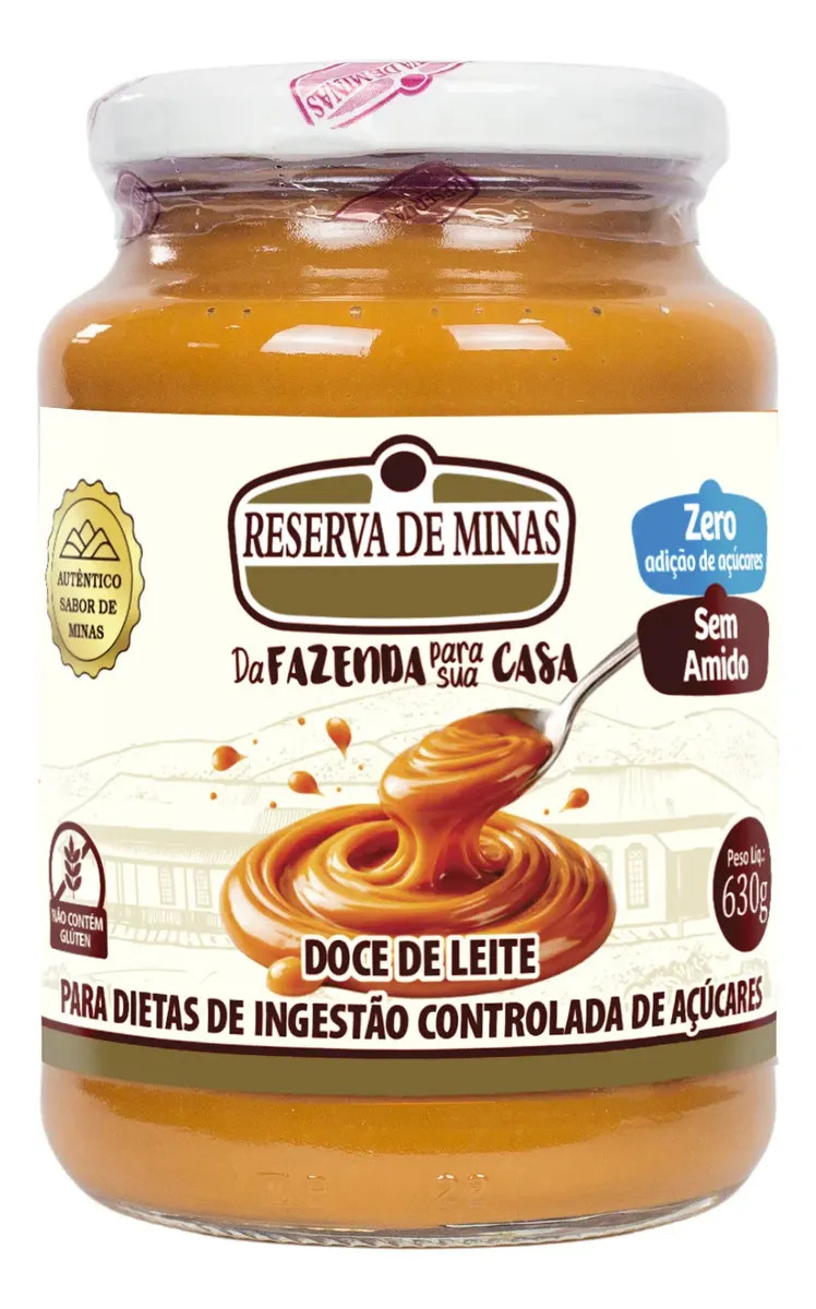 Doce De Leite Diet 630g - Zero Adicão De Açucar