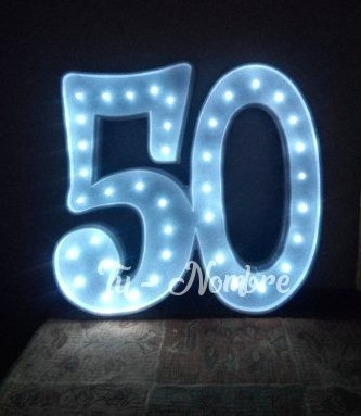 Nombres Iluminados 5 Letras En 20 Cm Polyfan Luz