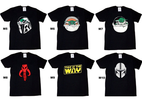 Remeras Estampa Vinilo Star Wars Baby Yoda The Mandalorian