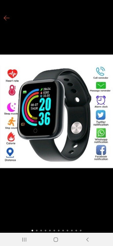 Imagem 1 de 5 de Relogio Smartwatch Feminino Masculino D20 Fit Pro Whatsapp
