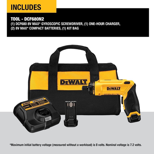Atornillador Destornillador Giroscópico Dewalt Dcf680 8v