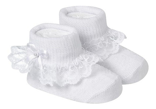 Imagem 2 de 4 de 2 Kit Meias Bebe Menina Recém Nascido Algodão Confortável