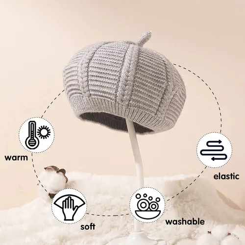 Boina Para Bebe, Gorro De Punto Para Invierno, Para Ninas Pe
