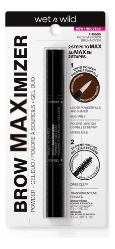 Maximizador De Cejas Wet N Wild Polvo + Gel Duo Medium Brown