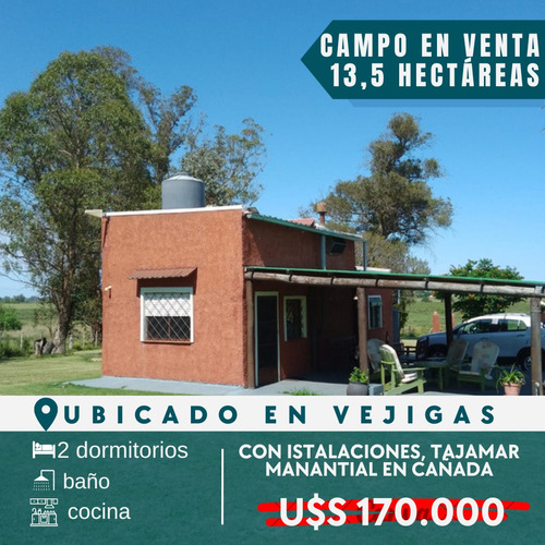 Campo De 13,5 Hectáreas -vejigas, Lavalleja - Agrícola Ganadero- Con Casa Y Buenas Instalaciones. 