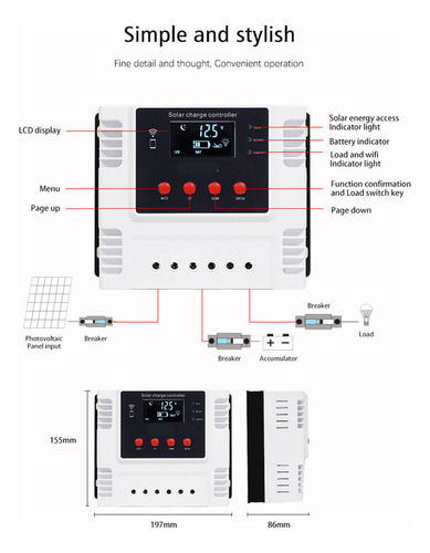 Controlador De Carga Solar Mppt Pwm Intelligent Charges